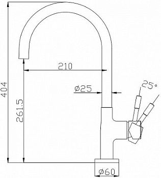 Смеситель для кухни Aquanet Steel AF210-41S