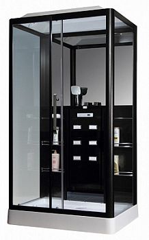 Душевая кабина Loranto Selak CS 127-3A L 90x120x215 см черная