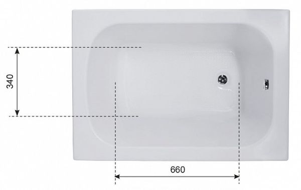 Акриловая ванна Aquanet Seed 100x70 см