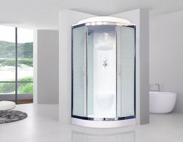 Душевая кабина Royal Bath RB100HK6-WC-CH 100x100 см двери матовые задние стенки белые