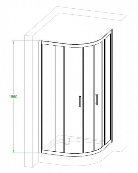 Душевой уголок Royal Bath HKD-C-CH 100х100х185 рифленое Душевой уголок Royal Bath HKD-C-CH 100х100х185 рифленое