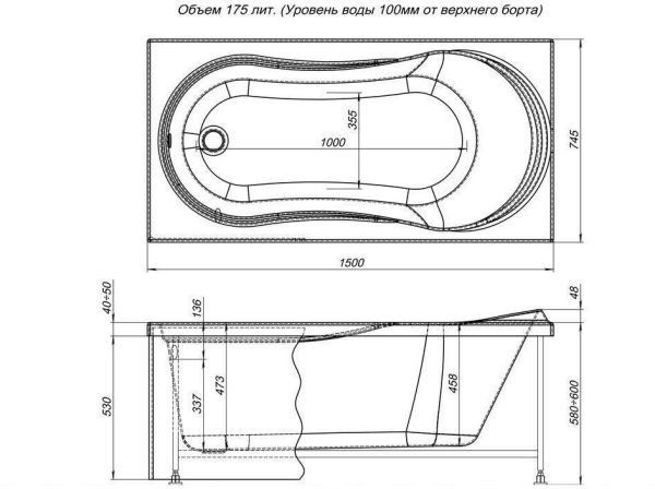 Акриловая ванна Aquanet Corsica 150x75 Акриловая ванна Aquanet Corsica 150x75