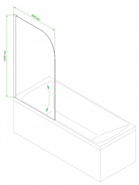 Душевая штора Royal Bath BV814-CH 80х140 рифленое