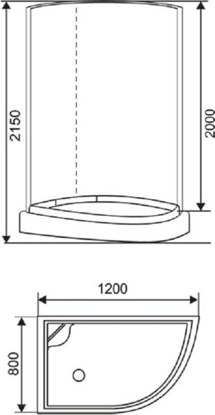 Душевая кабина Arcus Style S-08 L 120x80 см левая стекла матовые фактурные