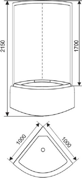 Душевая кабина Arcus AS-110 100x100 см стекла серые тонированные