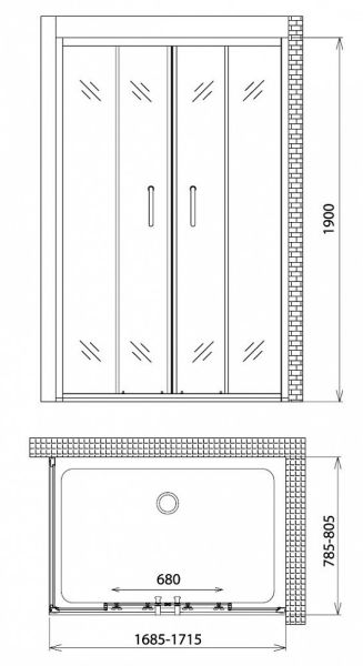 Душевой уголок Gemy Victoria S30192C-A80