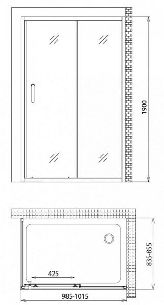 Душевой уголок Gemy Victoria S30191H-A85 Душевой уголок Gemy Victoria S30191H-A85