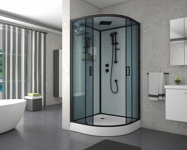 Душевая кабина Niagara Premium NG-6902-01 BLACK 100х100х210 стекло тонированное