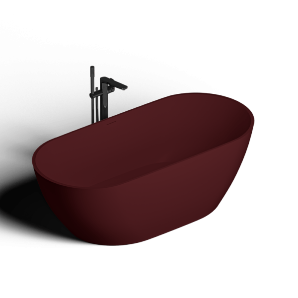 Ванна отдельностоящая Vate Liora 150x75 бордовая