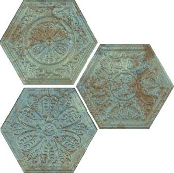 Green Mix Decor Hexagon 25x29