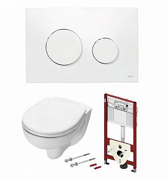 Комплект TECE Loop К400600.WC1 подвесной унитаз+ инсталляция+ кнопка смыва белая