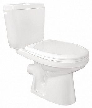 Унитаз-компакт Santek Анимо 1WH302137 с сиденьем Soft-close, косой выпуск