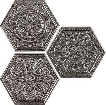 Silver Mix Decor Hexagon 25x29