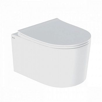 Унитаз подвесной Iddis Stone STORDSEi25 37 x 49 x 34 см безободковый с сиденьем Soft Close