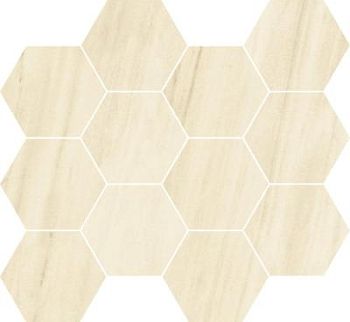 Bianco Alpino Composizione Esagono Lucidato 28.5x33