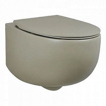 Унитаз подвесной AeT Dot 2.0 с креплениями, бежевый матовый S555T0R0V6131