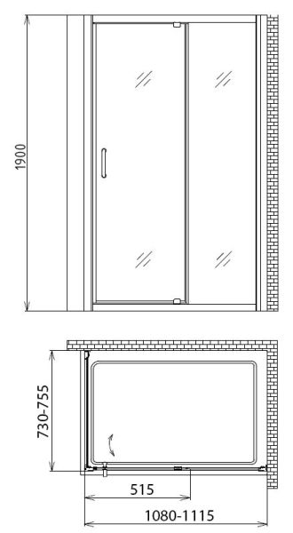 Душевой уголок Gemy Sunny Bay S28191C-A75 Душевой уголок Gemy Sunny Bay S28191C-A75