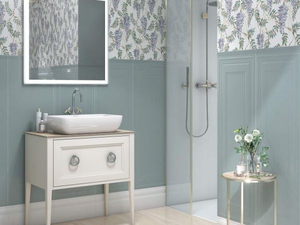 Плитка Монфорте белый блестящий обрезной 40х120