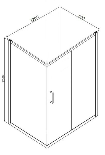 Душевой уголок 1200х800х2000 мм Bravat Alfa BS120.3100A