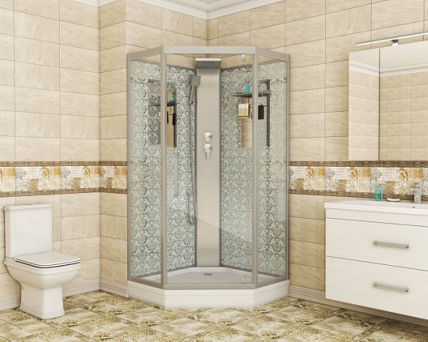 Душевая кабина Niagara Luxe NG-7799WBK 90х90х210 стекло прозрачное