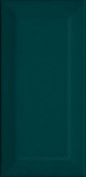 Плитка Клемансо зелёный тёмный грань 7,4х15