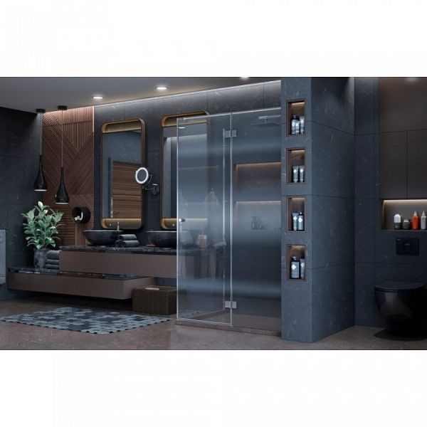 Душевой уголок Ambassador Diamond 12011107R 120x80x200 профиль хром, стекло прозрачное