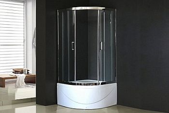 Душевой уголок Royal Bath RB 100BK-T-CH (прозрачное)