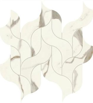 Calacatta Sublime Mosaico Waterfall Lappato 30.5x27.7