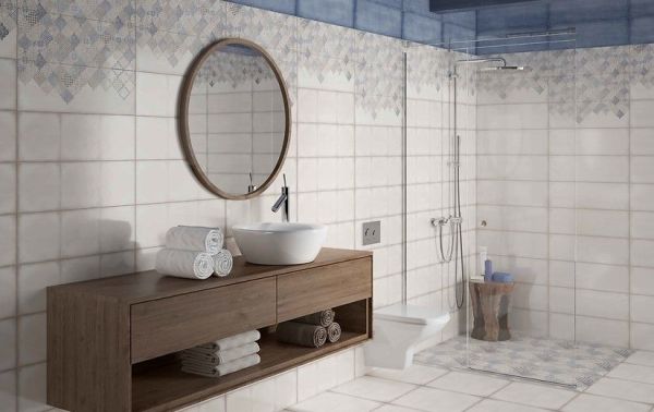 Плитка Majolica рельеф голубой 20х60