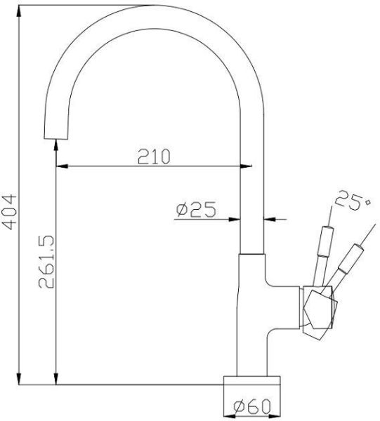 Смеситель для кухни Aquanet Steel AF210-41S Смеситель для кухни Aquanet Steel AF210-41S