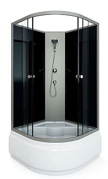 Душевая кабина Arcus Style S-02G 90x90 см задние стекла - черные фронтальные - серые тонированные