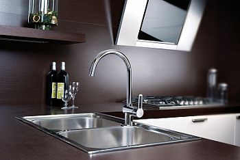 Смеситель для мойки с поворот.изливом, Хром