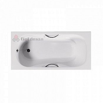 Чугунная ванна Goldman Donni 160x75x42 см с ножками и ручками