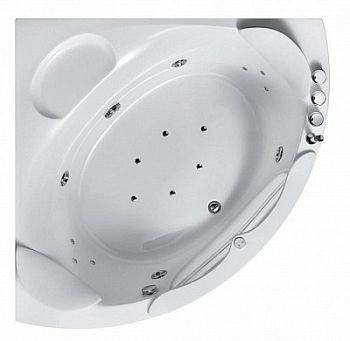 Акриловая ванна Orans OLS-BT65103A 130х130 см с гидромассажем