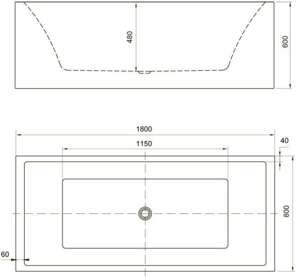 Акриловая ванна Aquanet Perfect 180x80