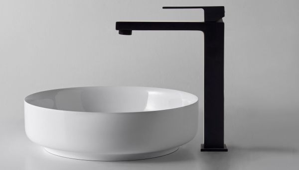 Смеситель для раковины высокий БЕЗ д/к, черный матовый