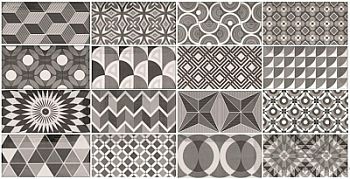 Декор Metro Patchwork BW 7.5x15