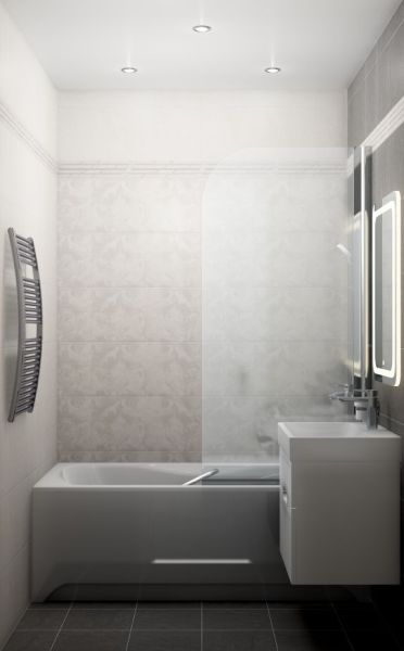 Бордюр Гренель серый светлый мозаичный 9,8х46,5