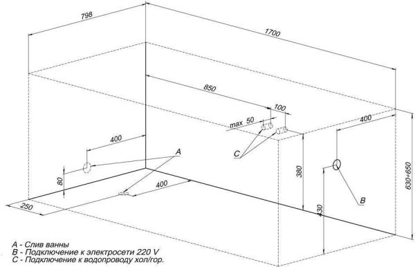 Акриловая ванна Aquanet Grenada 170x80 Акриловая ванна Aquanet Grenada 170x80