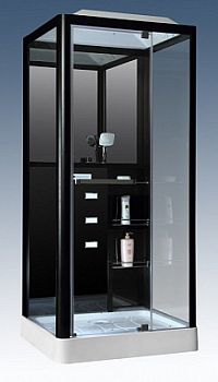 Душевая кабина Loranto Selak CS 126-3A R 90x100x215 см черная