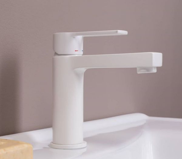 Смеситель для раковины без д/к, Белый матовый