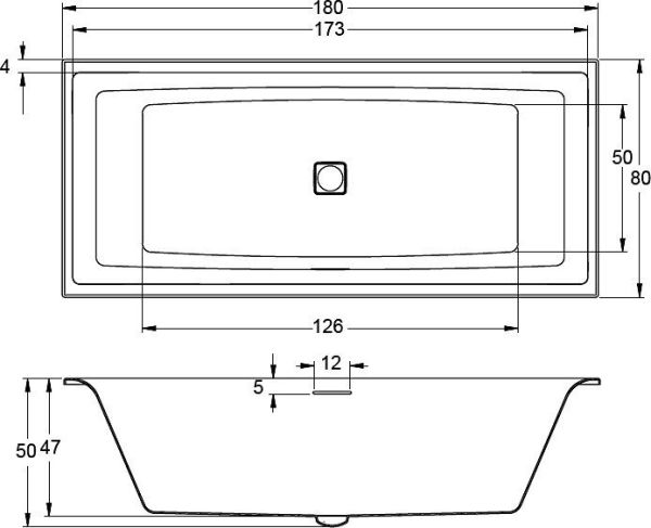 Акриловая ванна Riho Still Square Led 180x80 см R/L Акриловая ванна Riho Still Square Led 180x80 см R/L