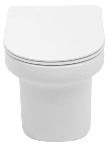 Унитаз подвесной Aquanet Nova-W BL-101N-WHT (211914) безободковый с крышкой сиденьем Soft Close - Slimseat