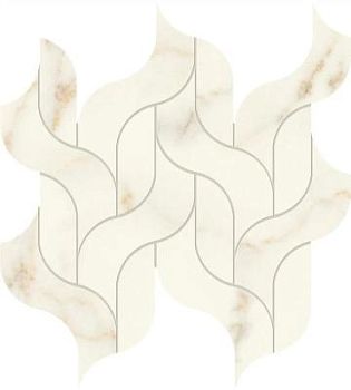 Calacatta Apuano Mosaico Waterfall Lappato 30.5x27.7