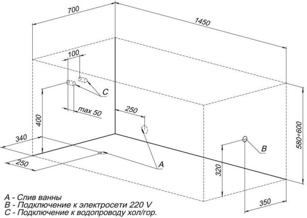 Акриловая ванна Aquanet Bright 145x70 (+ шторка Aquanet Alfa 4 NF6222-pivot) Акриловая ванна Aquanet Bright 145x70 (+ шторка Aquanet Alfa 4 NF6222-pivot)