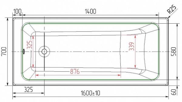 Чугунная ванна Универсал Оптима 160х70, 462403 Чугунная ванна Универсал Оптима 160х70, 462403