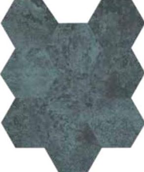 Navy 3D Hexagons 28x34