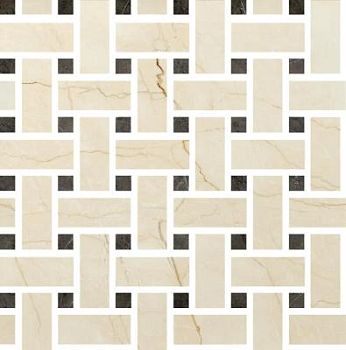 Crema Avorio Mosaico Intreccio 30x30