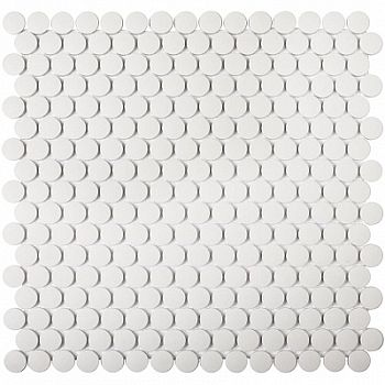 Мозаика Homework Mosaic Penny Round White Antislip 30.9x31.5