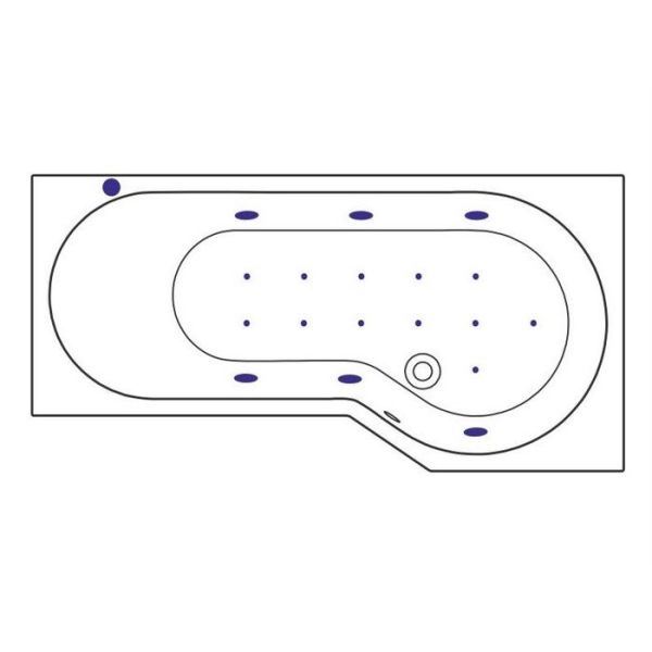 Акриловая ванна Excellent Be Spot P Relax 160x80 WAEX.BSP16.RELAX